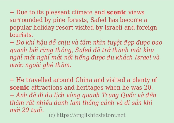 Các câu ví dụ của từ scenic