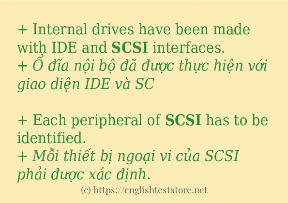 Các câu ví dụ của từ scsi