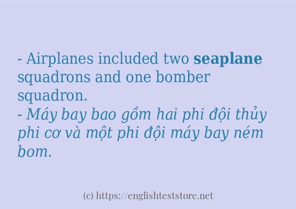 Các câu ví dụ của từ seaplane