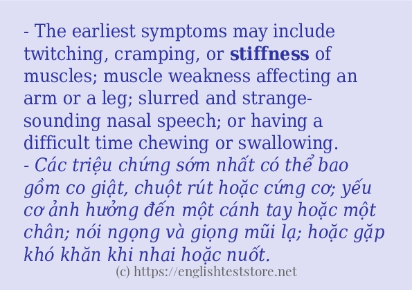 Các câu ví dụ của từ stiffness