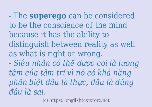 Các câu ví dụ của từ superego