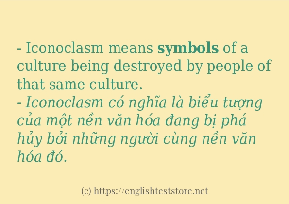 Các câu ví dụ của từ symbols