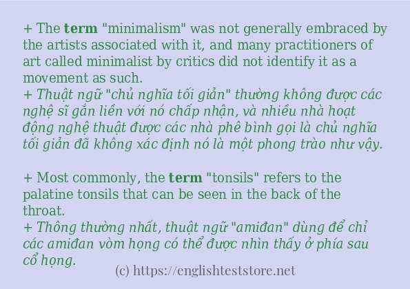 Các câu ví dụ của từ term Các câu ví dụ của từ term