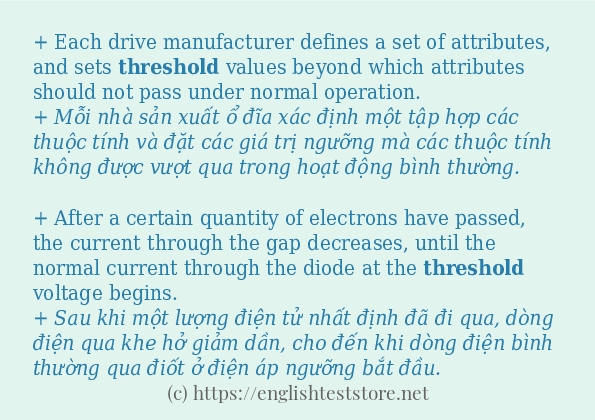 Các câu ví dụ của từ threshold