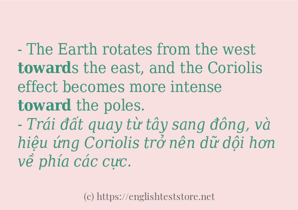 Các câu ví dụ của từ toward Các câu ví dụ của từ toward