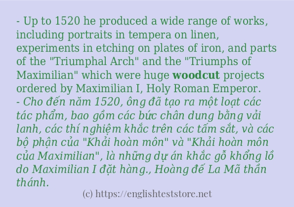 Các câu ví dụ của từ woodcut