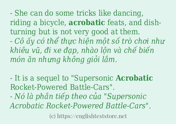 Các câu ví dụ và cách dùng từ acrobatic Các câu ví dụ và cách dùng từ acrobatic