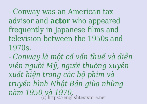 Các câu ví dụ và cách dùng từ actor Các câu ví dụ và cách dùng từ actor