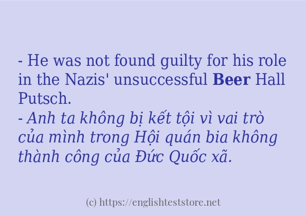 Các câu ví dụ và cách dùng từ beer Các câu ví dụ và cách dùng từ beer