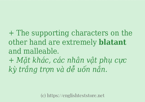 Các câu ví dụ và cách dùng từ blatant