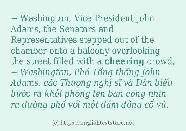 Các câu ví dụ và cách dùng từ cheering