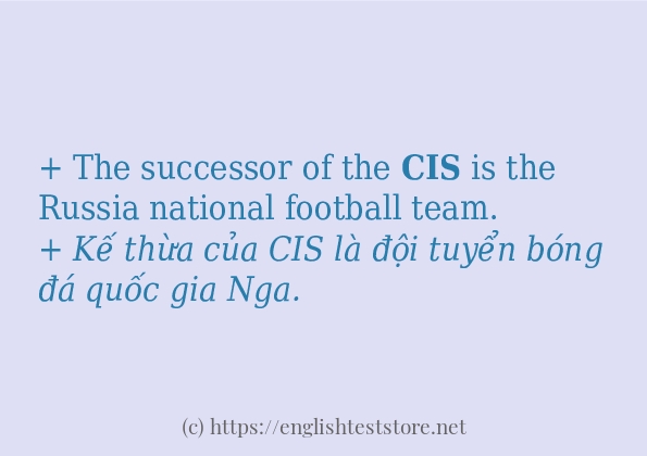 Các câu ví dụ và cách dùng từ cis