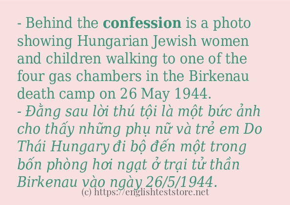 Các câu ví dụ và cách dùng từ confession Các câu ví dụ và cách dùng từ confession