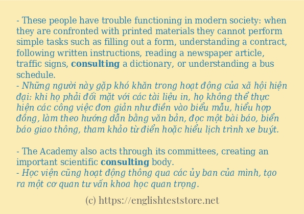 Các câu ví dụ và cách dùng từ consulting Các câu ví dụ và cách dùng từ consulting