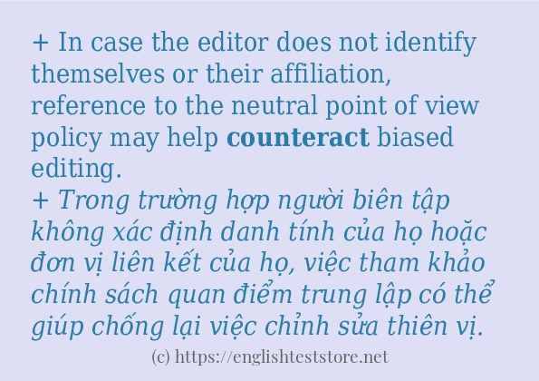Các câu ví dụ và cách dùng từ counteract