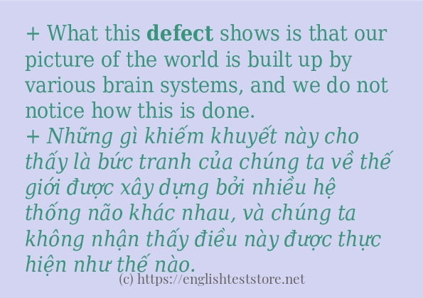 Các câu ví dụ và cách dùng từ defect Các câu ví dụ và cách dùng từ defect