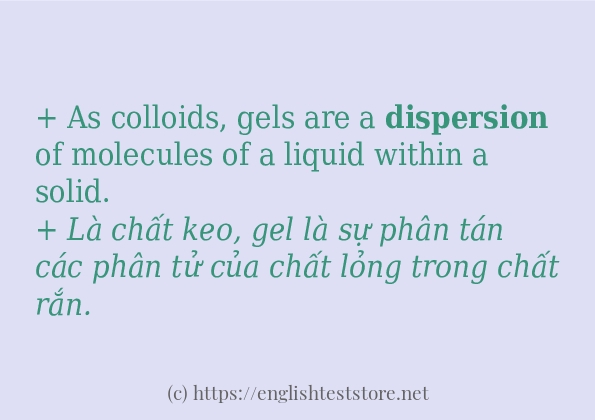 Các câu ví dụ và cách dùng từ dispersion Các câu ví dụ và cách dùng từ dispersion