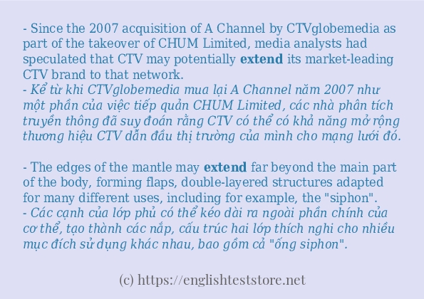 Các câu ví dụ và cách dùng từ extend Các câu ví dụ và cách dùng từ extend
