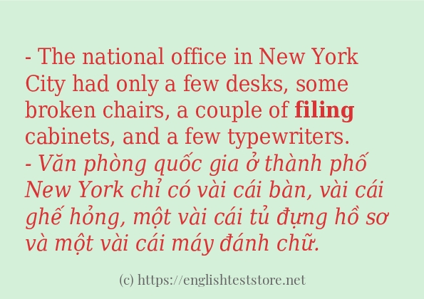 Các câu ví dụ và cách dùng từ filing Các câu ví dụ và cách dùng từ filing