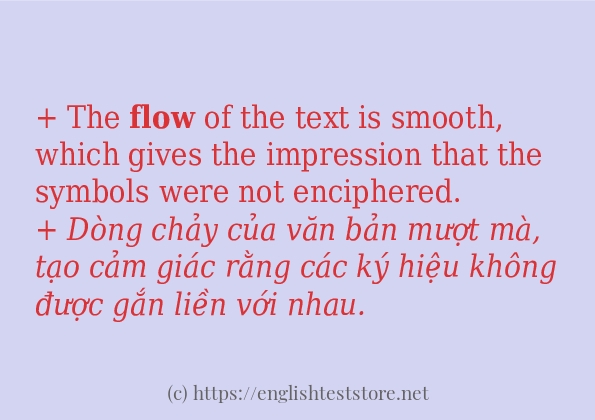 Các câu ví dụ và cách dùng từ flow