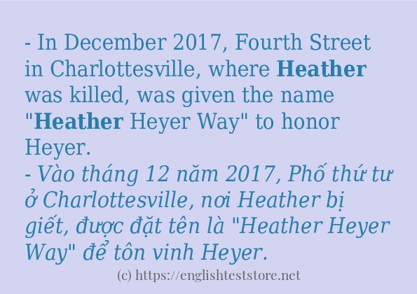 Các câu ví dụ và cách dùng từ heather Các câu ví dụ và cách dùng từ heather