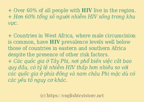 Các câu ví dụ và cách dùng từ hiv