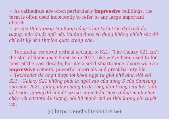 Các câu ví dụ và cách dùng từ impressive Các câu ví dụ và cách dùng từ impressive