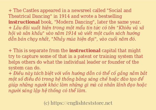 Các câu ví dụ và cách dùng từ instructional Các câu ví dụ và cách dùng từ instructional