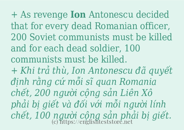 Các câu ví dụ và cách dùng từ ion