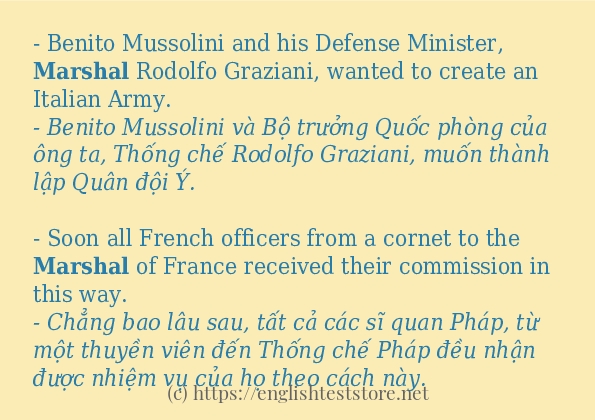 Các câu ví dụ và cách dùng từ marshal Các câu ví dụ và cách dùng từ marshal