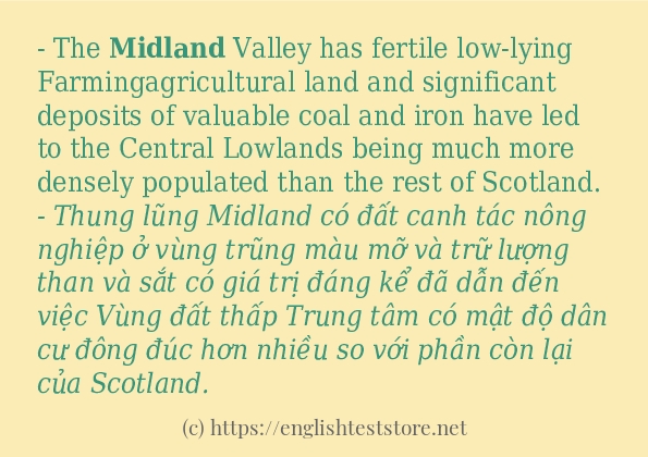 Các câu ví dụ và cách dùng từ midland