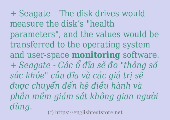 Các câu ví dụ và cách dùng từ monitoring