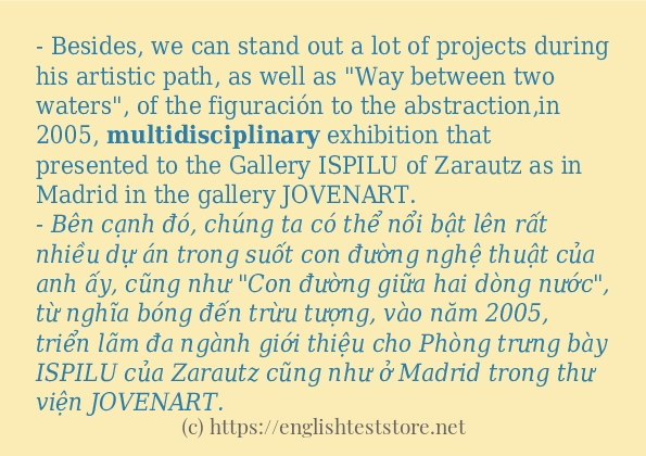 Các câu ví dụ và cách dùng từ multidisciplinary