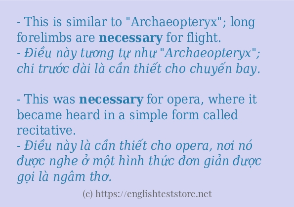 Các câu ví dụ và cách dùng từ necessary Các câu ví dụ và cách dùng từ necessary