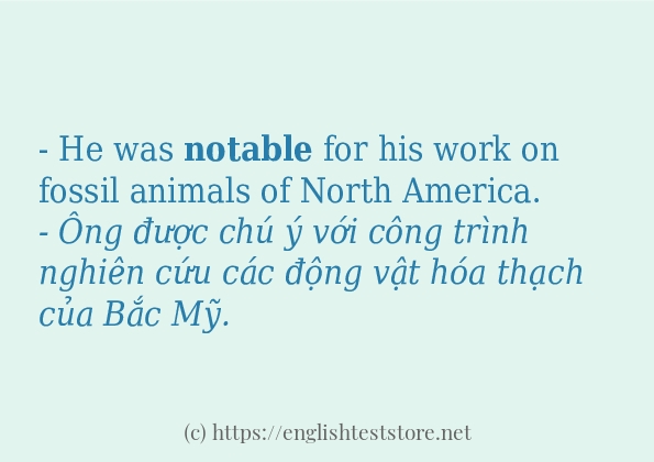 Các câu ví dụ và cách dùng từ notable Các câu ví dụ và cách dùng từ notable