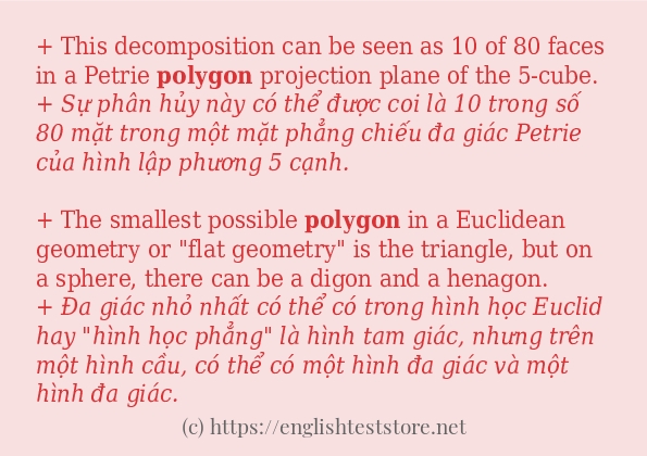 Các câu ví dụ và cách dùng từ polygon