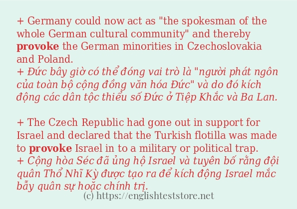 Các câu ví dụ và cách dùng từ provoke