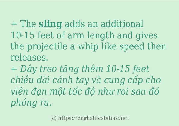 Các câu ví dụ và cách dùng từ sling