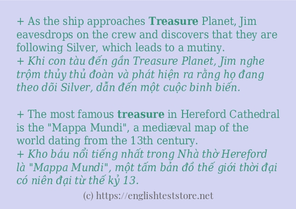 Các câu ví dụ và cách dùng từ treasure Các câu ví dụ và cách dùng từ treasure