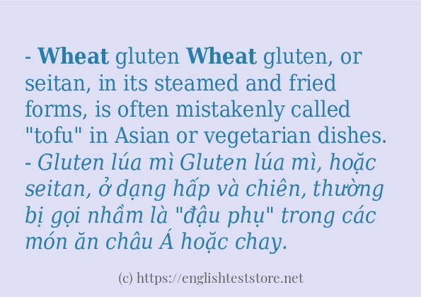 Các câu ví dụ và cách dùng từ wheat