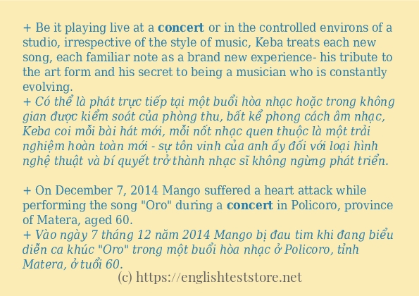 Các câu ví dụ và cách sử dụng từ concert Các câu ví dụ và cách sử dụng từ concert