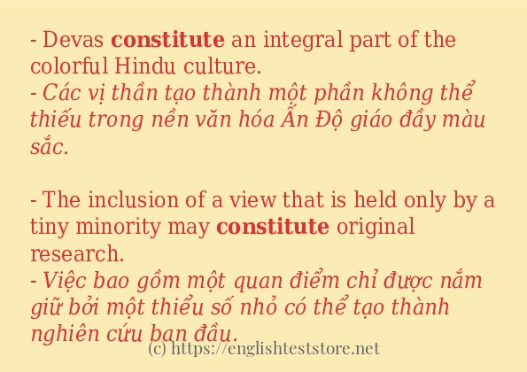 Các câu ví dụ và cách sử dụng từ constitute Các câu ví dụ và cách sử dụng từ constitute
