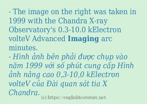 Các câu ví dụ và cách sử dụng từ imaging