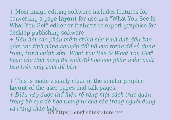 Các câu ví dụ và cách sử dụng từ layout Các câu ví dụ và cách sử dụng từ layout