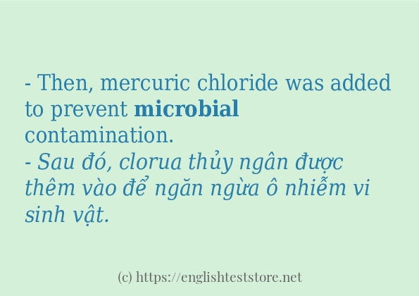 Các câu ví dụ và cách sử dụng từ microbial