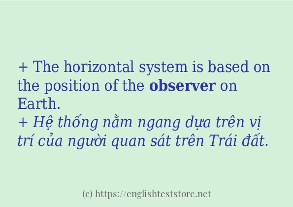Các câu ví dụ và cách sử dụng từ observer Các câu ví dụ và cách sử dụng từ observer