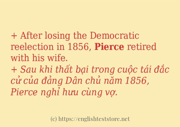 Các câu ví dụ và cách sử dụng từ pierce