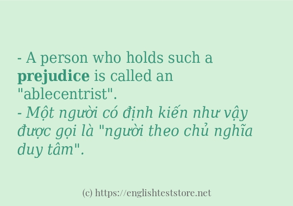 Các câu ví dụ và cách sử dụng từ prejudice