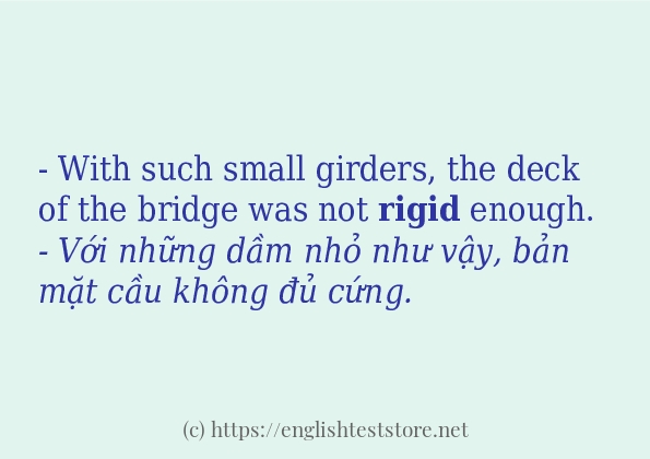 Các câu ví dụ và cách sử dụng từ rigid