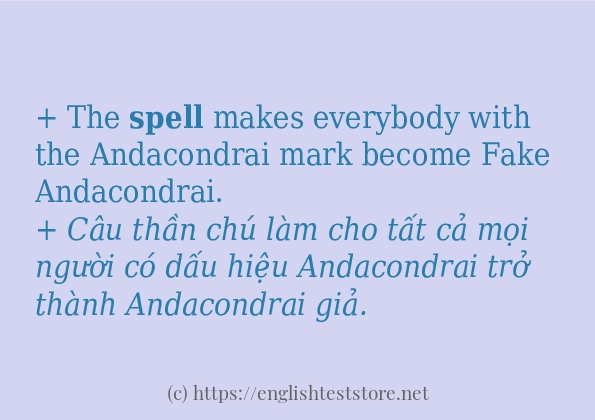 Các câu ví dụ và cách sử dụng từ spell Các câu ví dụ và cách sử dụng từ spell
